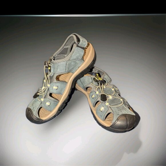 Flarut Mens Sport Sandals Outdoor Hiking Water Closed Toe Blue Size 9 - Picture 3 of 7